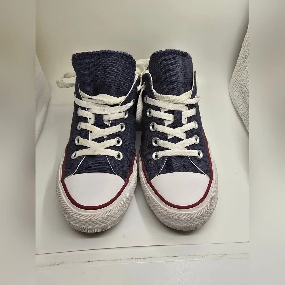 Converse Navy Canvas Women's Athletic Shoes 8 - Picture 3 of 8